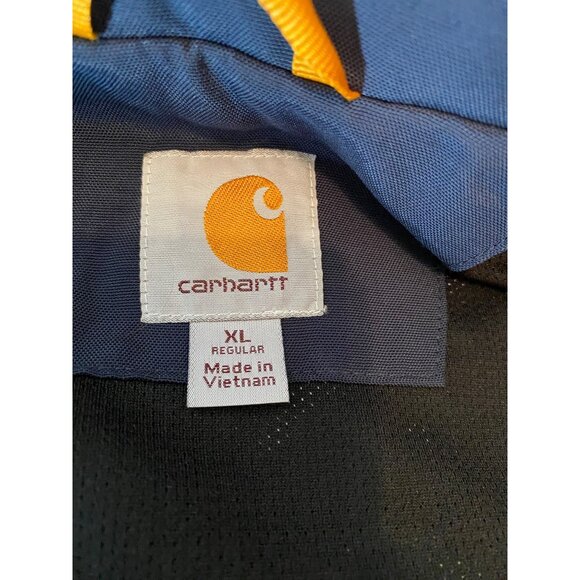 Carhartt Blue Work Jacket Insulated Shoreline 100325 Storm Defender XL Regular - Picture 4 of 16